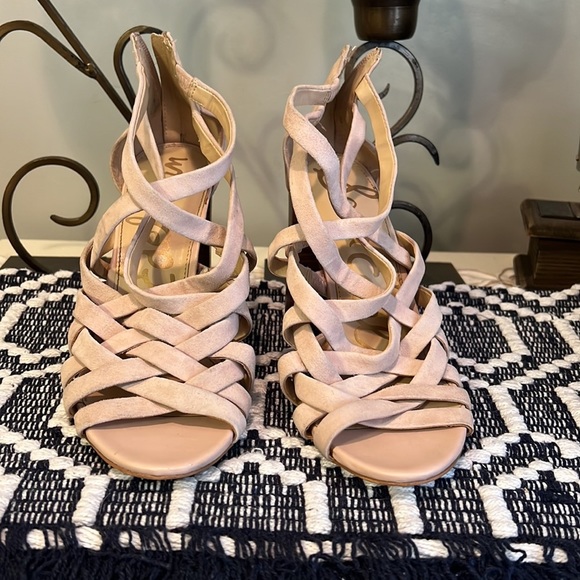 Sam Edelman Crisscross Suede Block Heel - Picture 2 of 10